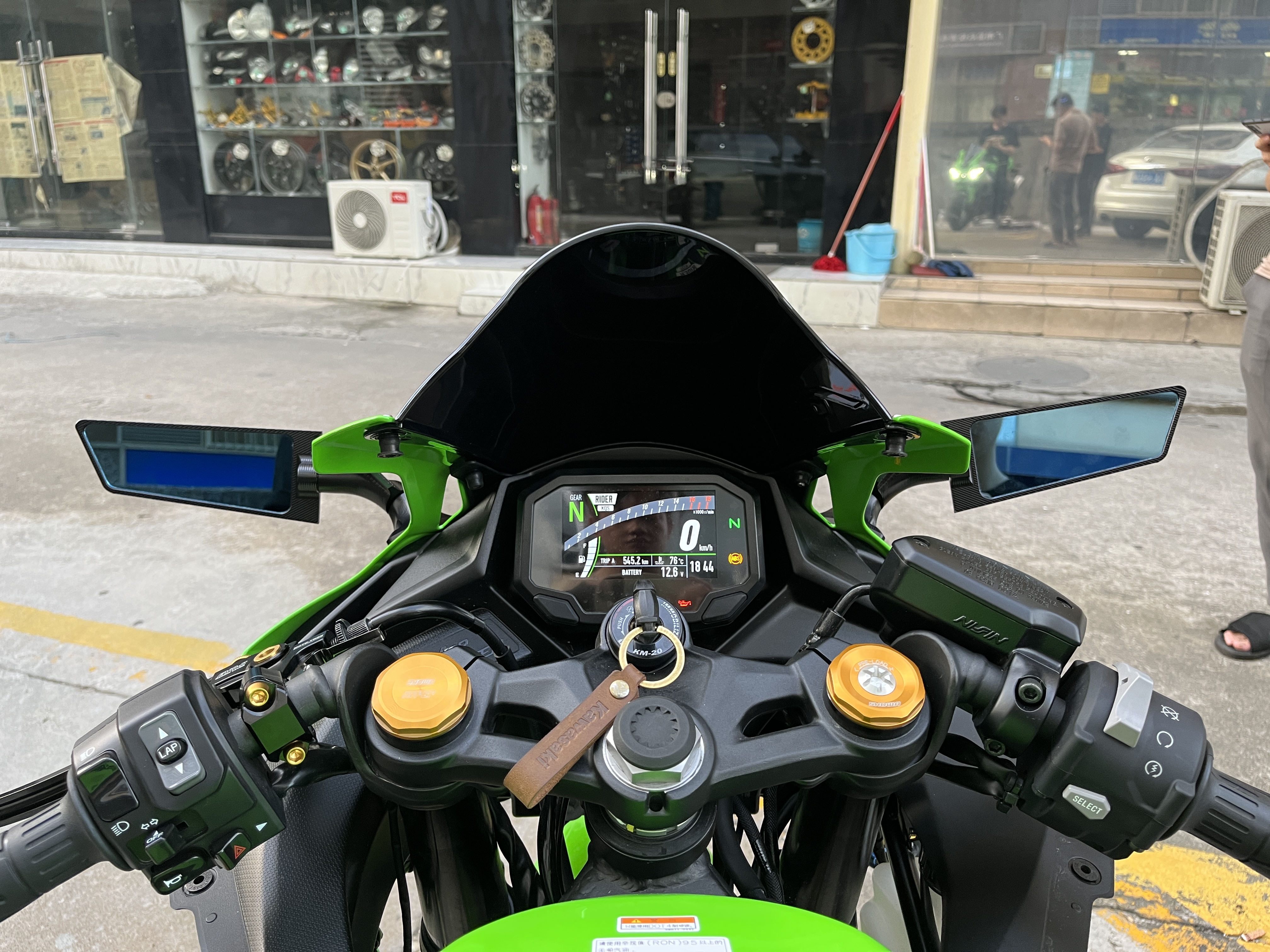 カワサキ ZX4RR/ZX25R/ZX6R/ZX10R/NINJA400/ NINJA500 CNC アルミ合金