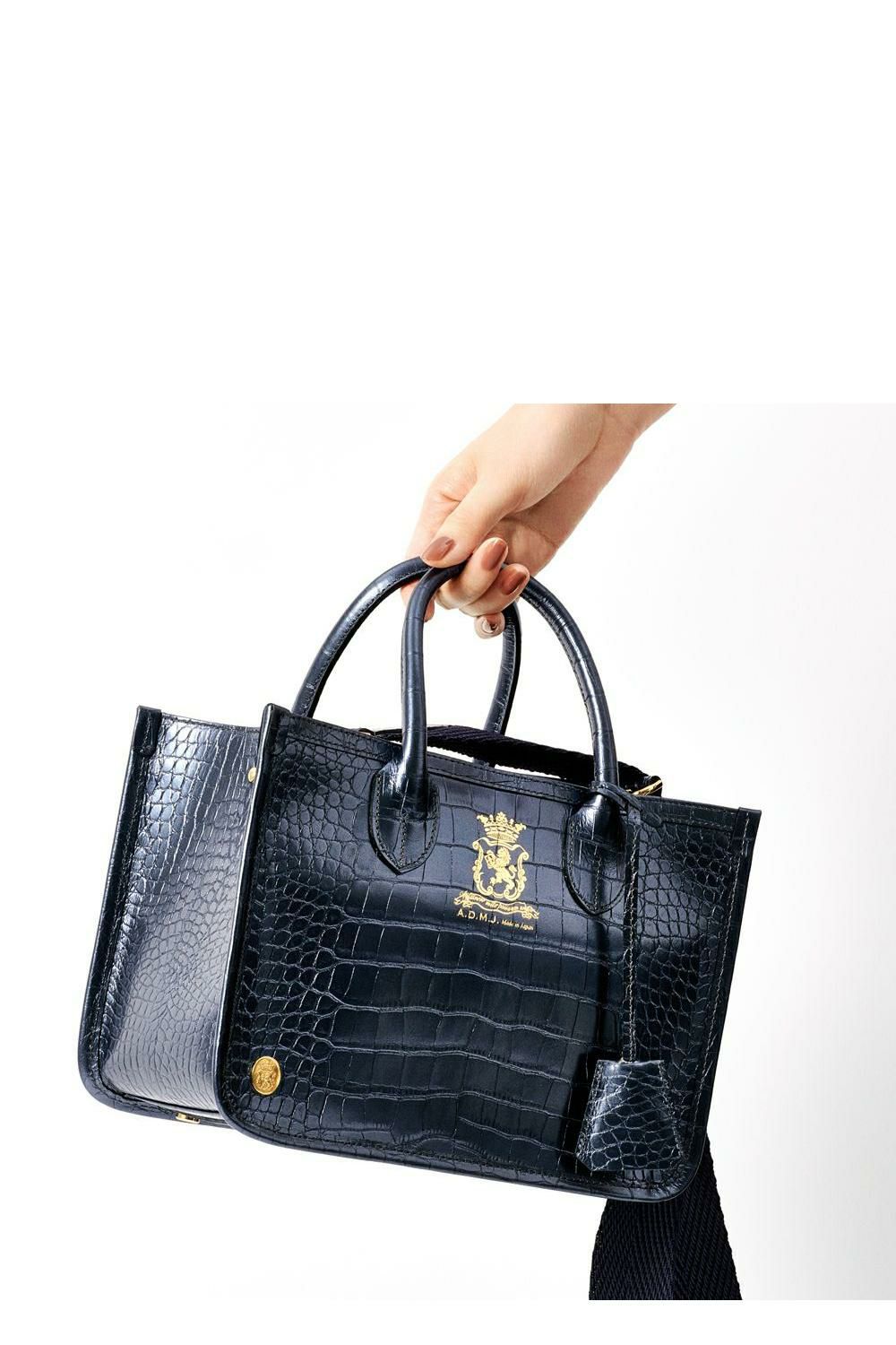 クロコ型押しヘリ巻きトート25cm | A.D.M.J.公式オンラインストア