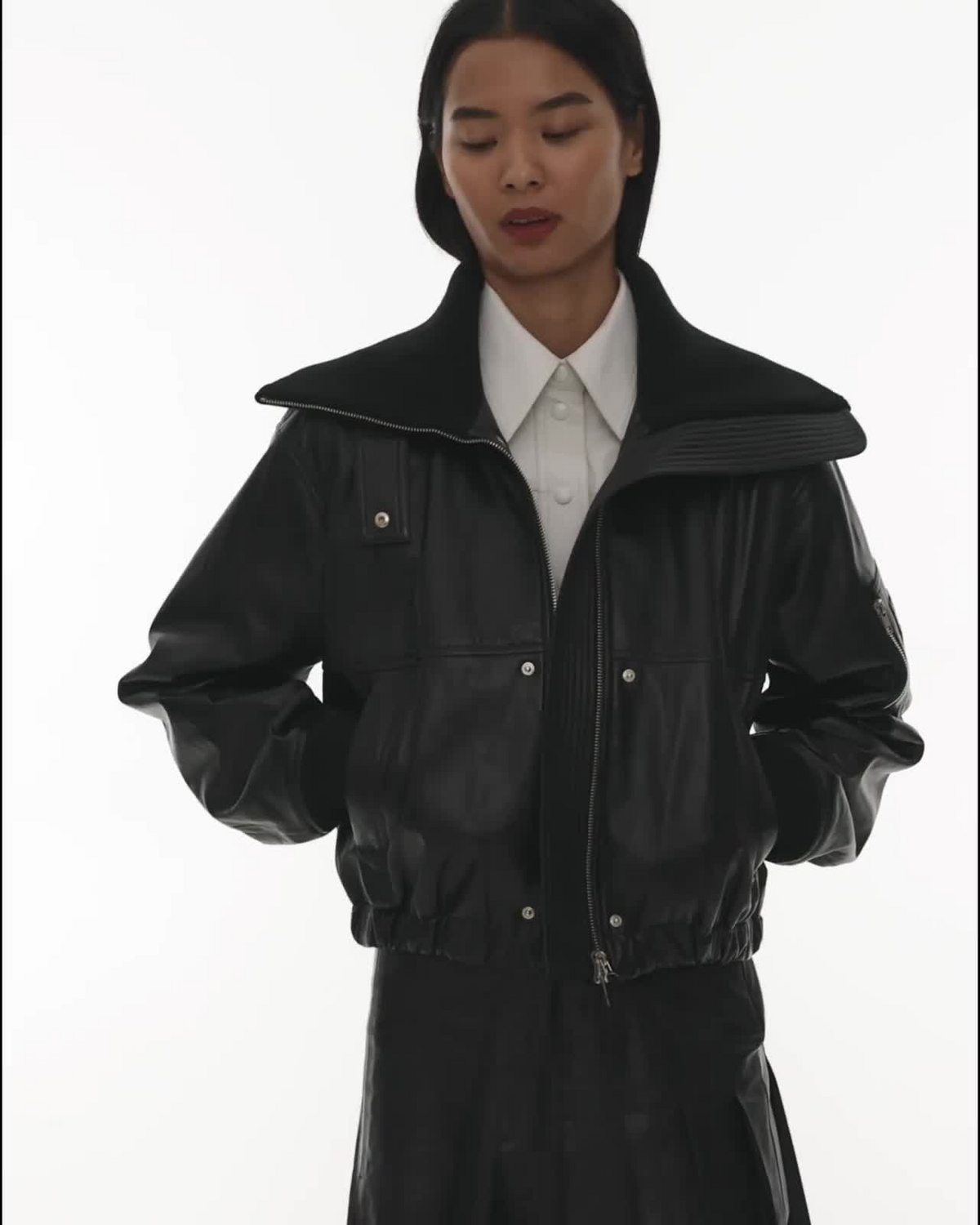 Helmut Lang Leather Bomber Jacket | WWW.HELMUTLANG.COM