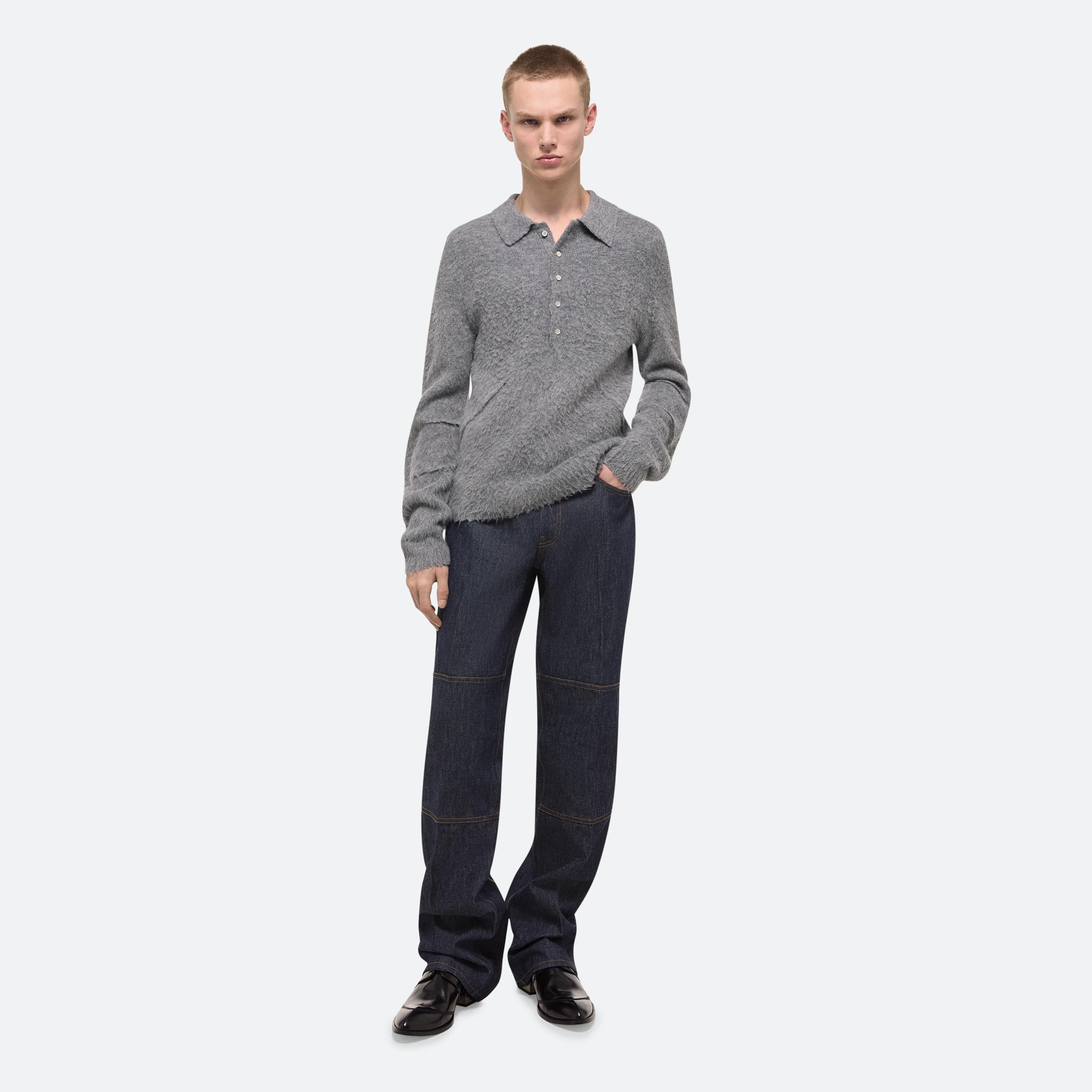Helmut Lang Apex Brushed Polo Sweater | HELMUTLANG.COM