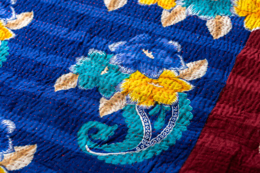 稀少カラー】ラリーキルト インド刺繍 カンタキルト ヴィンテージ