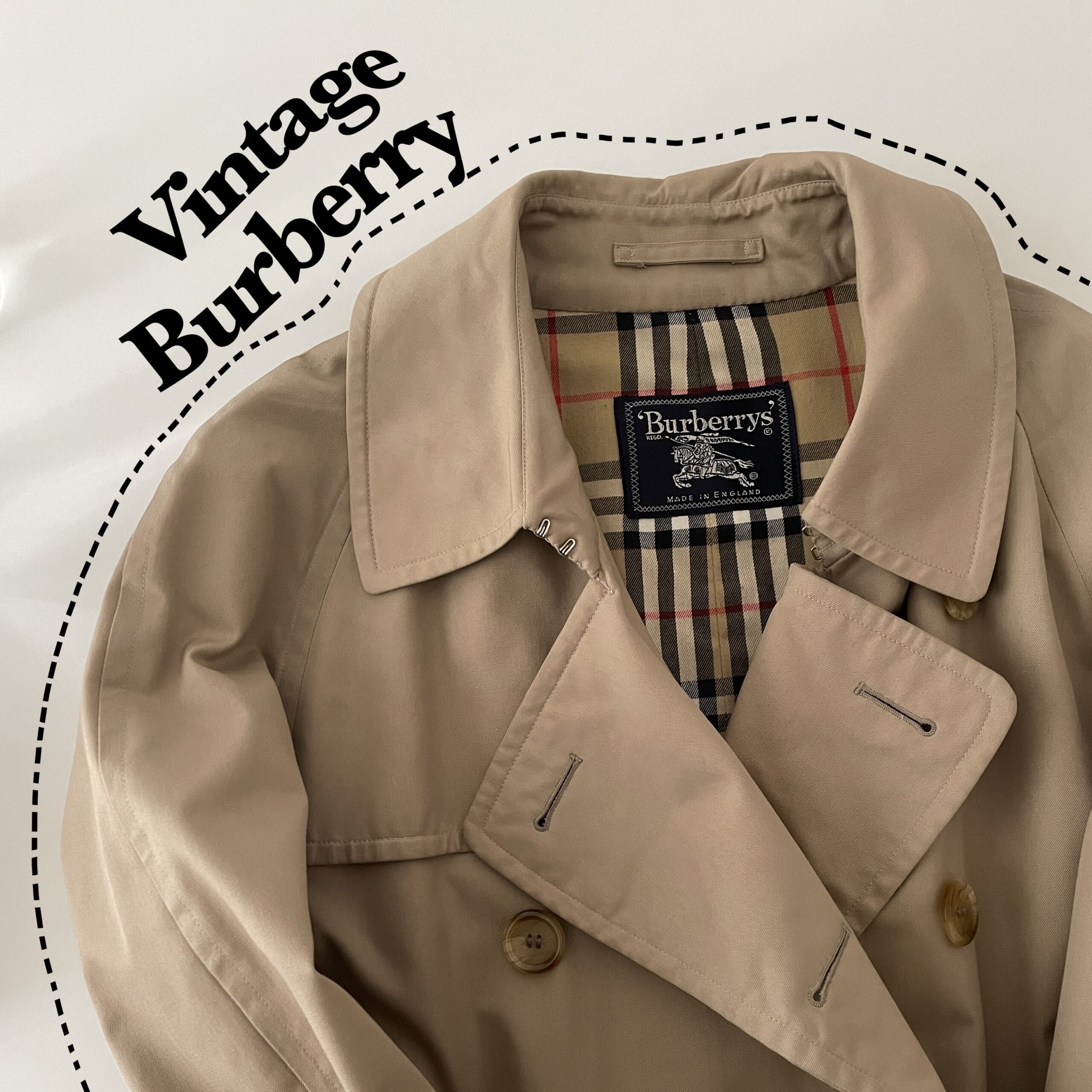 憧れBurberryのトレンチコート、ヴィンテージのメンズものを購入して