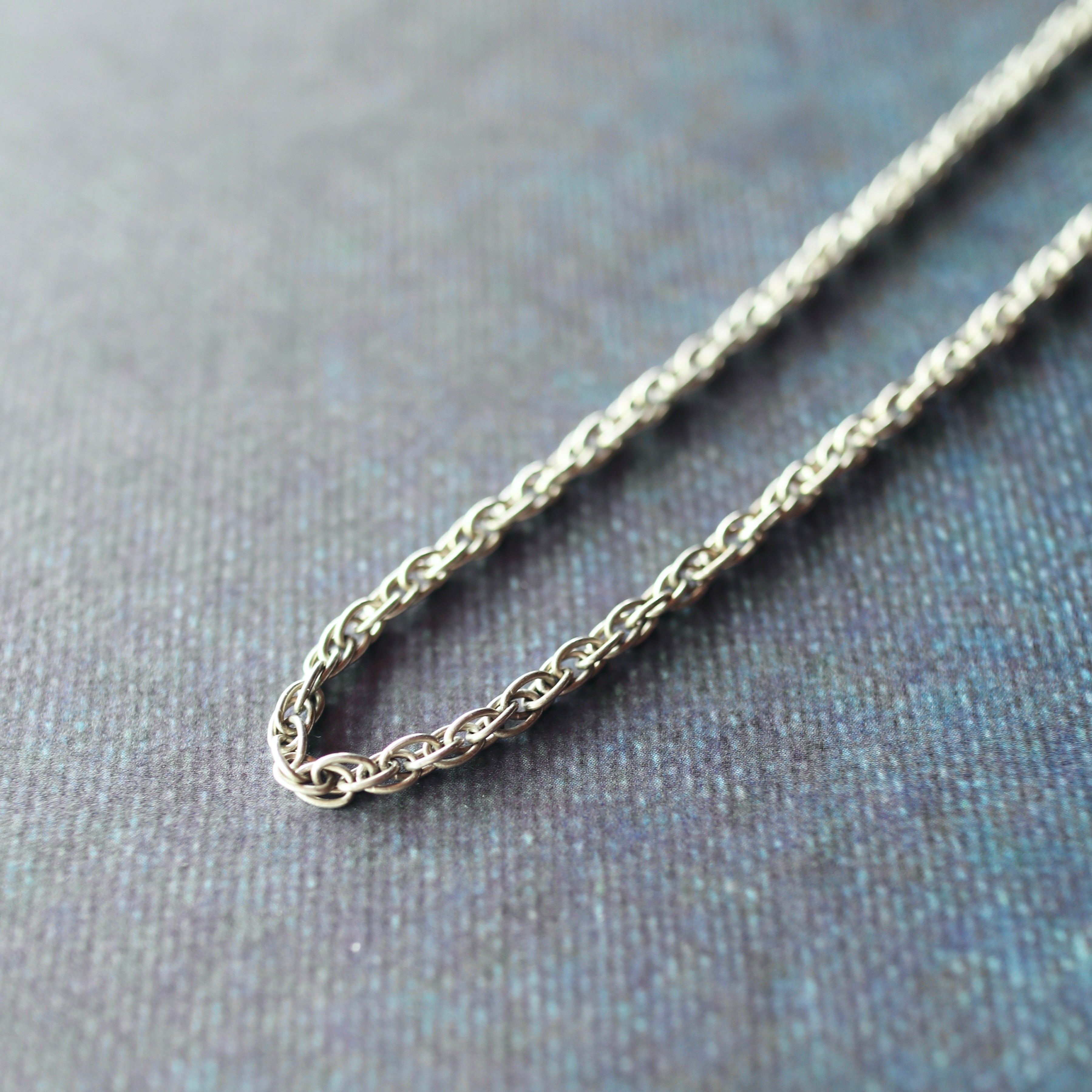 スターリングシルバー ヴィンテージ リンクチェーン ネックレス