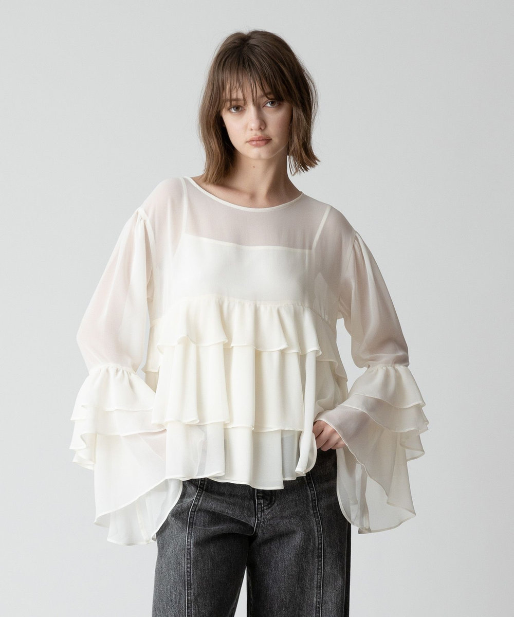 ラッフルズブラウス|allureville OFFICIAL SITE / ONLINE SHOP