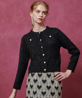 LOULOU WILLOUGHBY】GRAINYラメカーディガン|allureville OFFICIAL