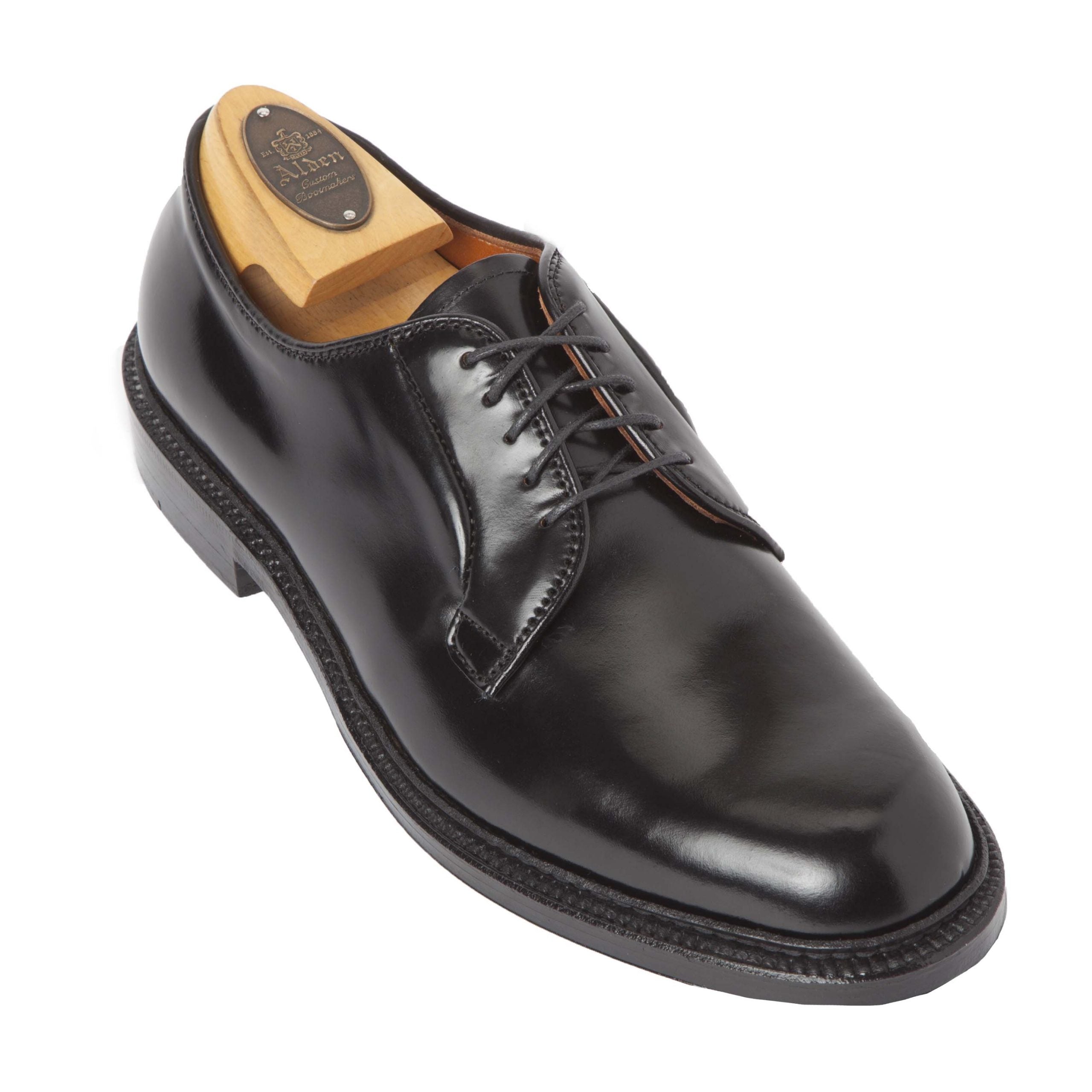 9901 - Plain Toe Blucher Black in Shell Cordovan – ALDEN SHOES