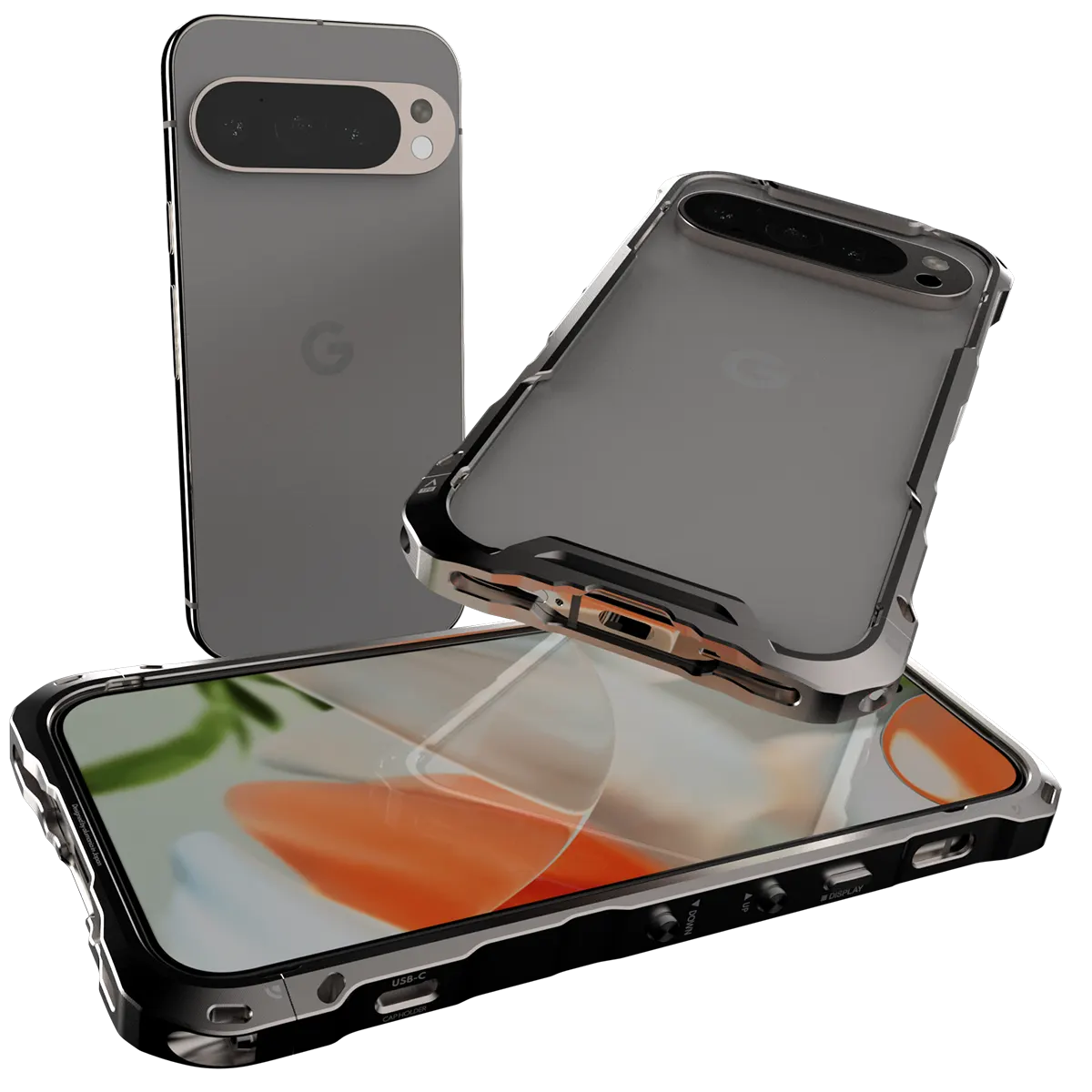 Pixel9/9ProとPixel10/10Proにアルミフルビレットの保護バンパー EDGE