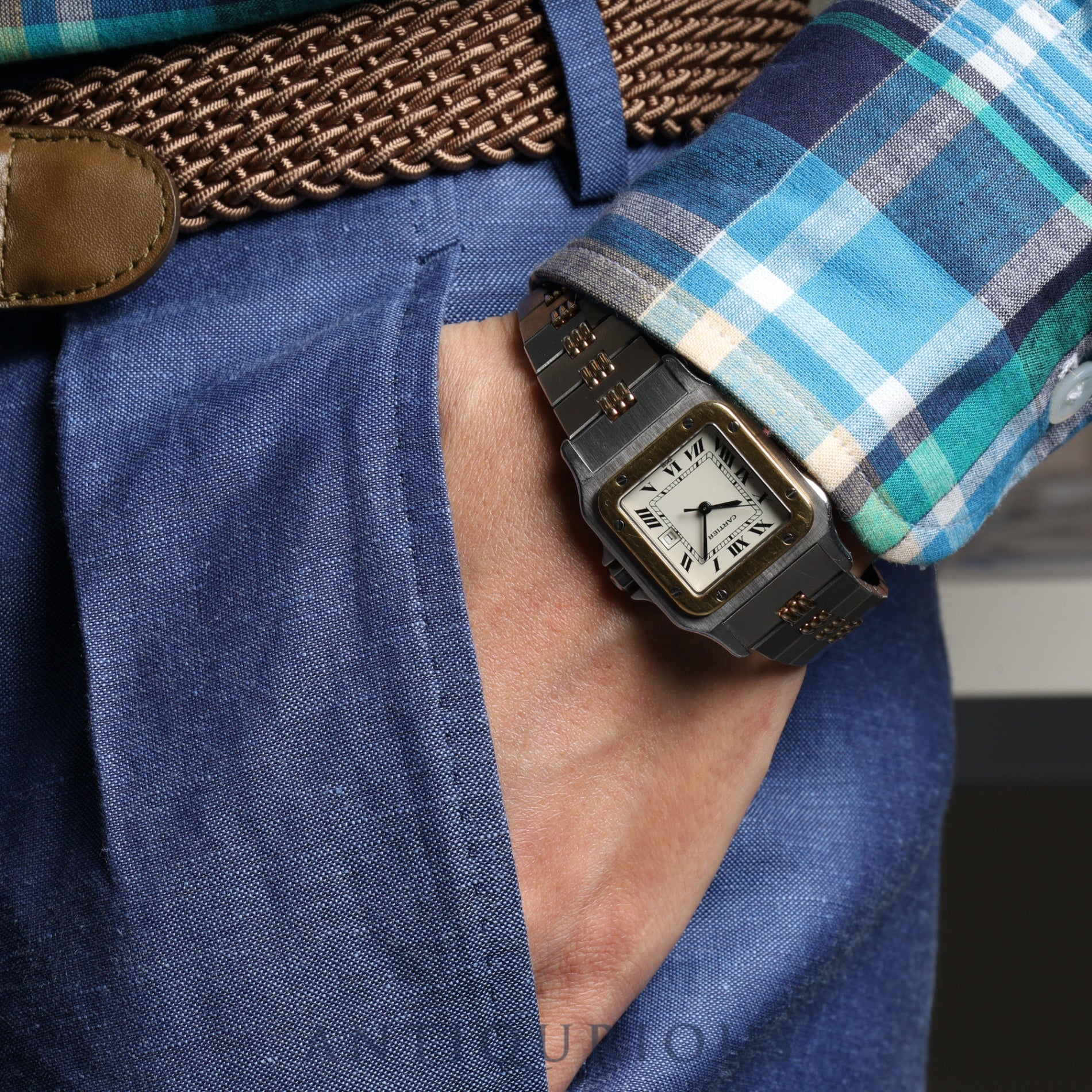 カルティエ サントス カレ LM 2961 自動巻き SS / YG SS / YG ゴドロン