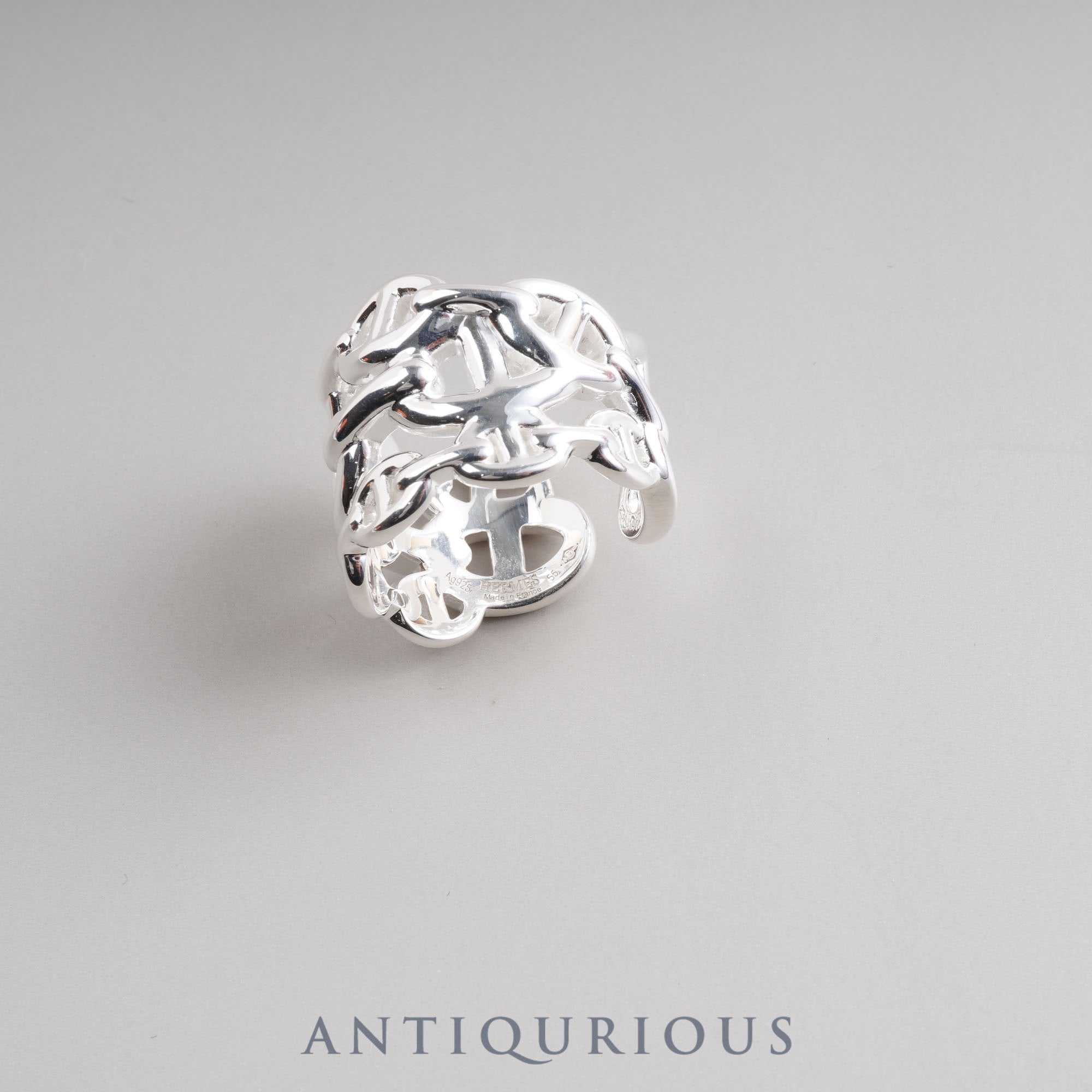 エルメス リング シェーヌダンクル アンシェネ GM #55 SV925 箱 | 東京