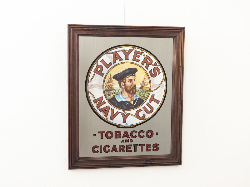 ビンテージ パブミラー PLAYER'S NAVY CUT（イギリスのタバコ）（3月28