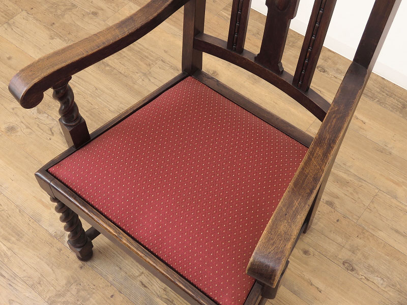 バーリーシュガーツイストのアームチェア イギリスのアンティーク家具