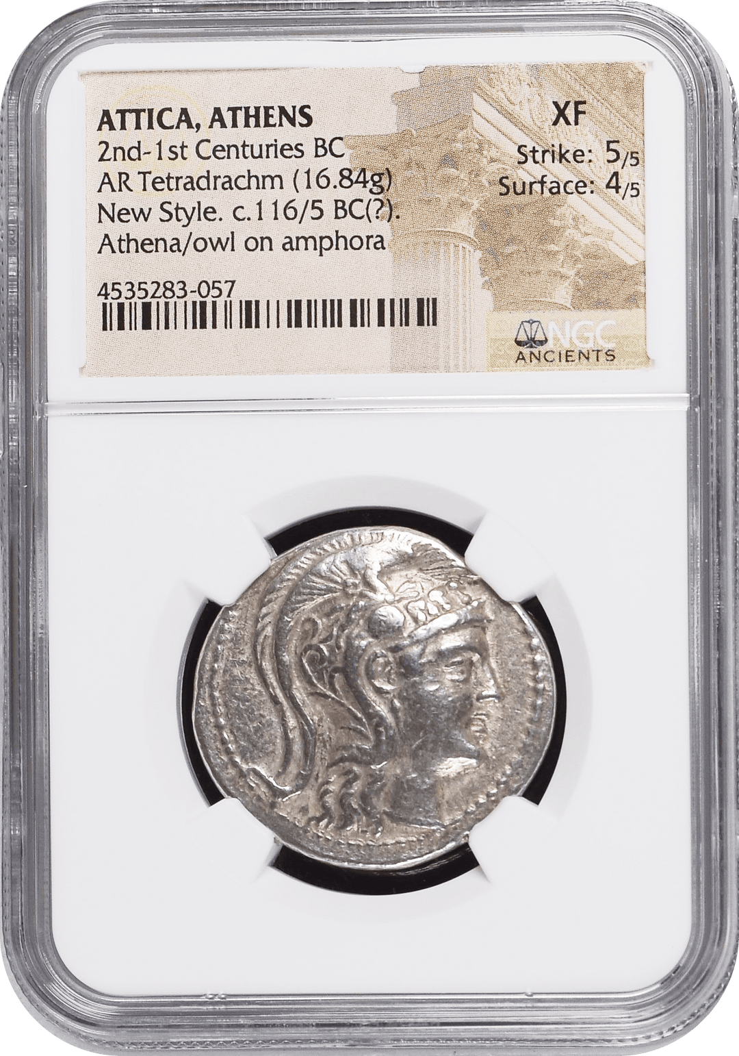 紀元前2-1世紀 古代ギリシア アッティカ アテネ フクロウ テトラ