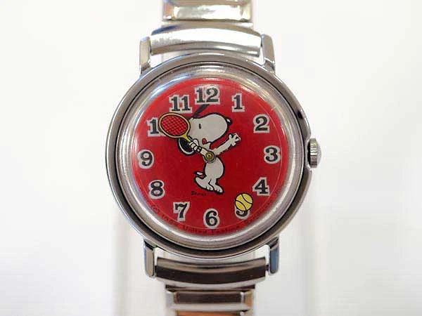 C-0040| タイメックス スヌーピーウォッチ テニスラケット 機械式手