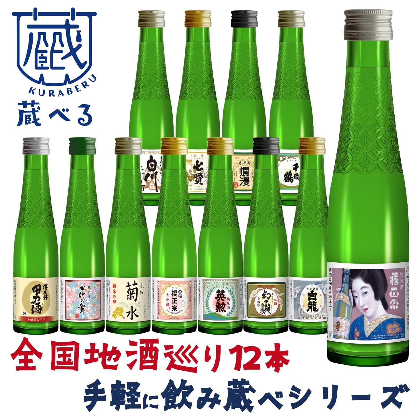 日本全国銘醸蔵元飲み比べ日本酒12本セット【FD】