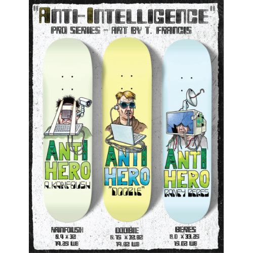 Antihero Doobie Anti-Intelligence Skateboard Deck 8.75