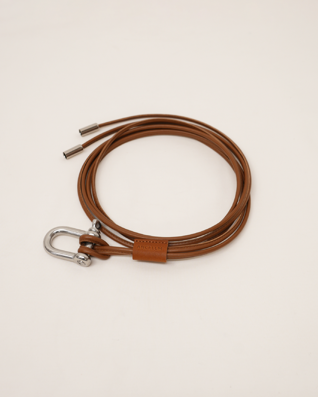 LEATHER ROPE BELT (BROWN) – ANCELLM