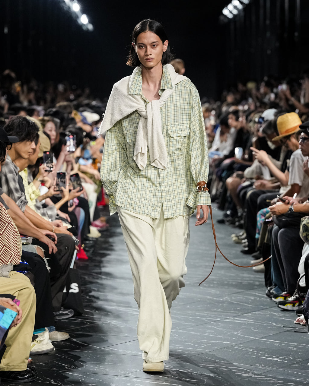 VISCOSE BELT-LESS TROUSERS(MINT) – ANCELLM