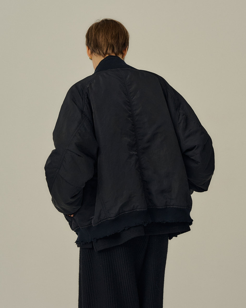 FADED BOMBER JACKET(BLACK) – ANCELLM