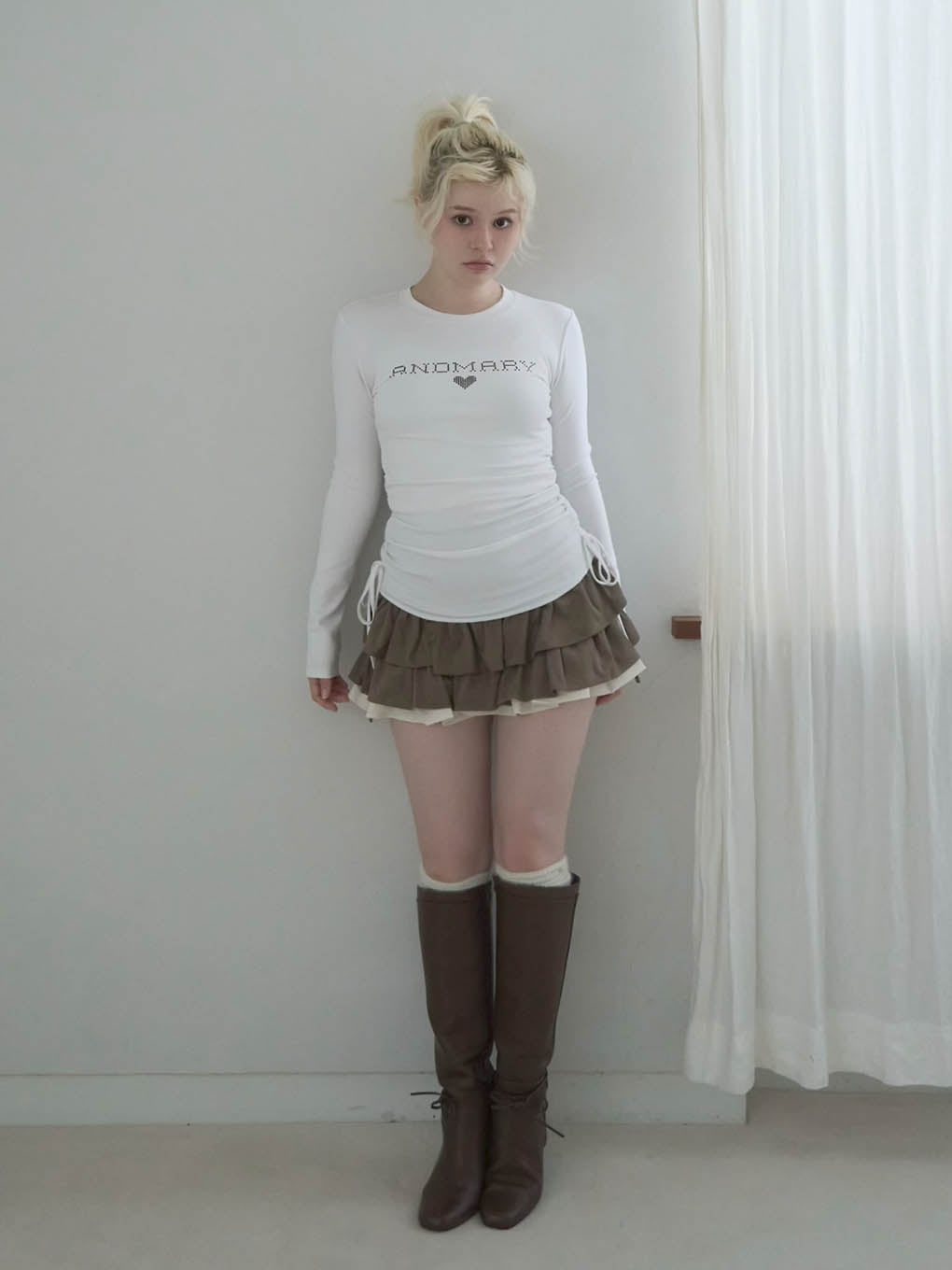 ANDMARY】Dot mary logo tops