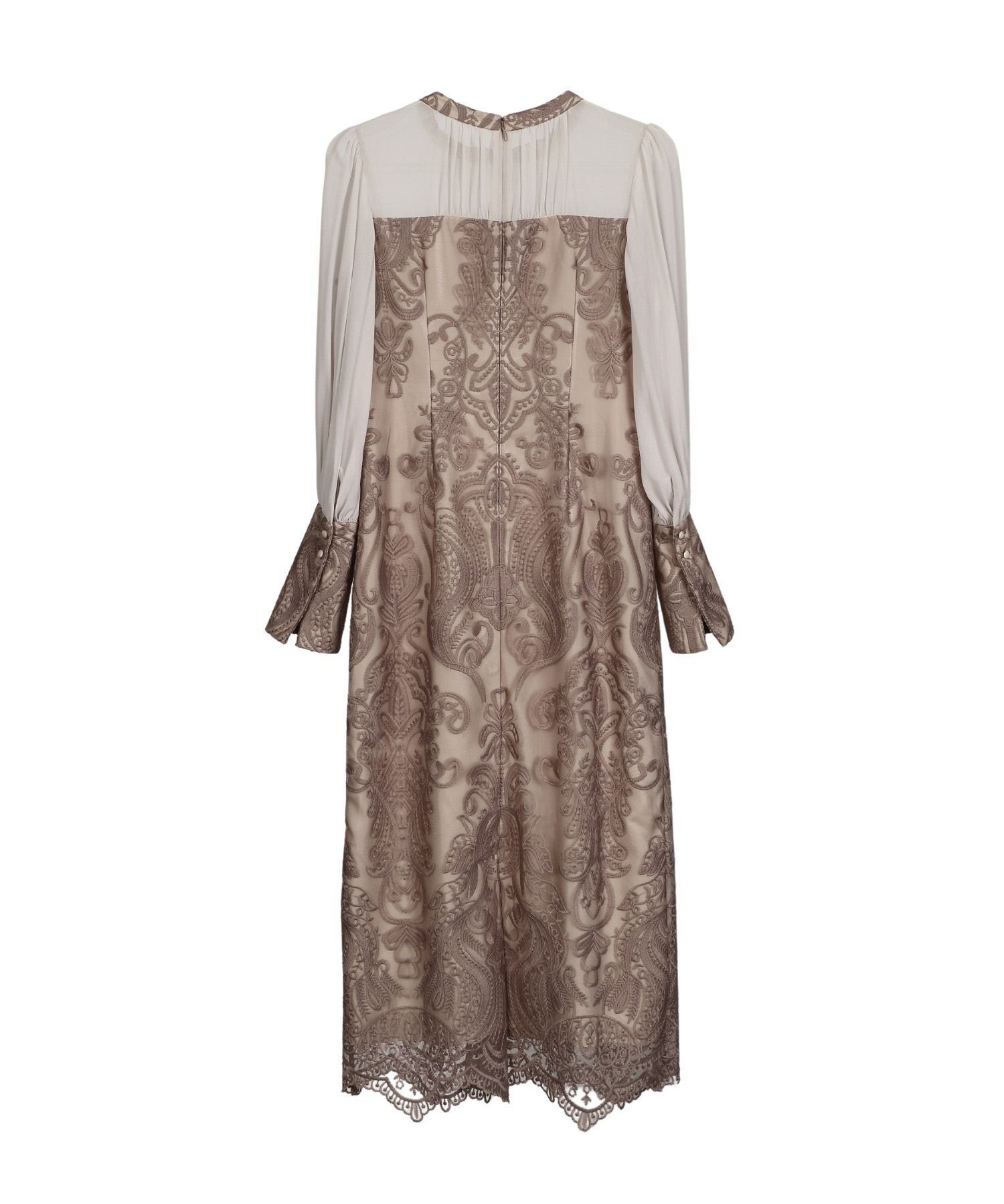 アンドレスド ダマスクギャザードレス 結婚式 お呼ばれ ドレス