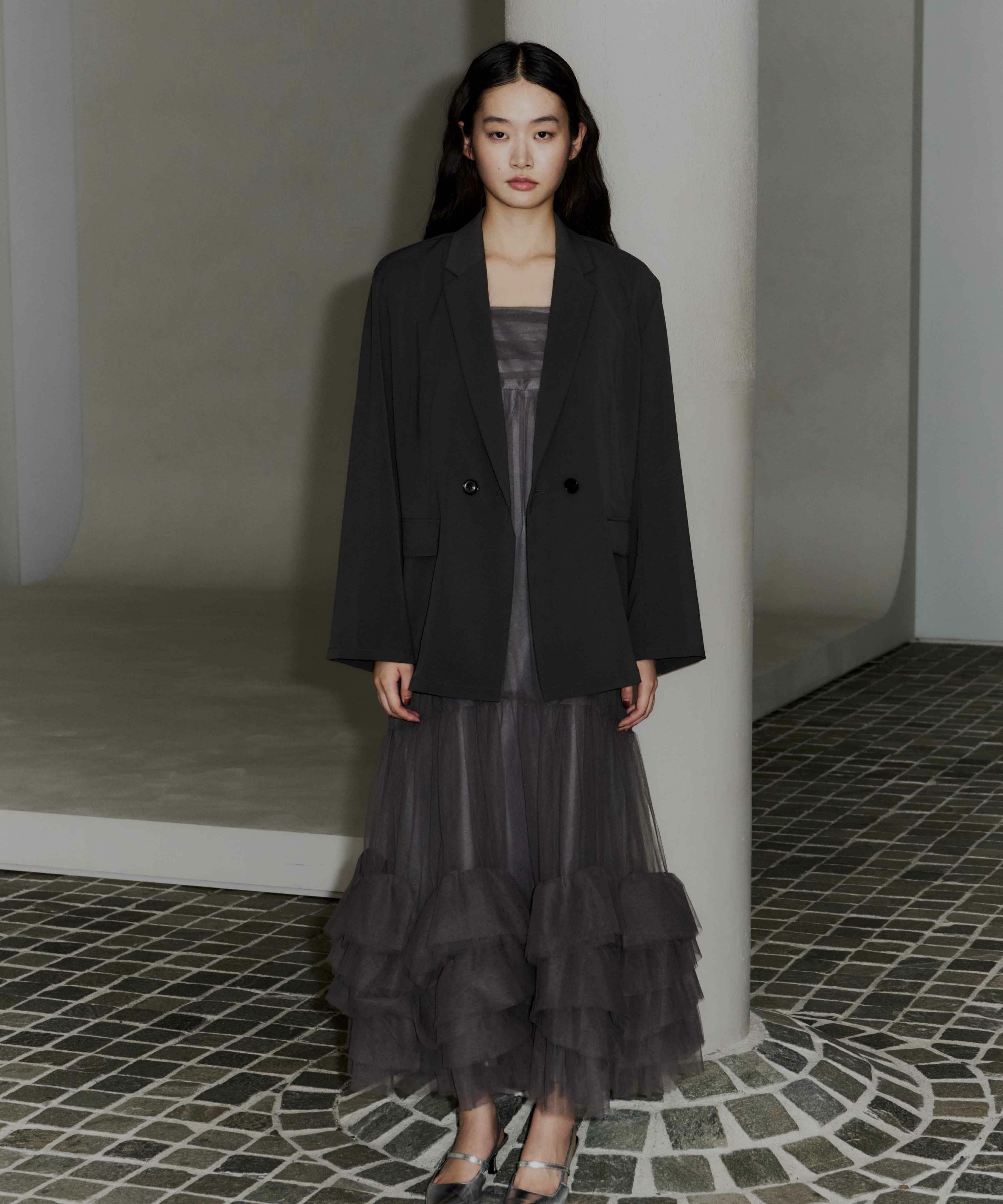 volume tulle jacket set dress | ANDRESD