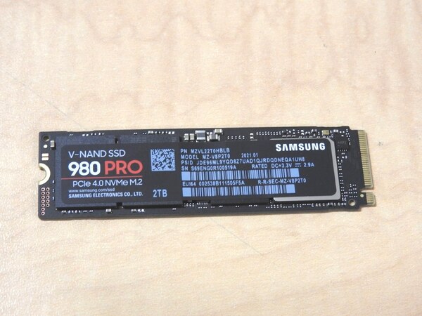 ASCII.jp：SamsungのNVMe M.2 SSD「980 PRO」シリーズに2TBモデルが加わる