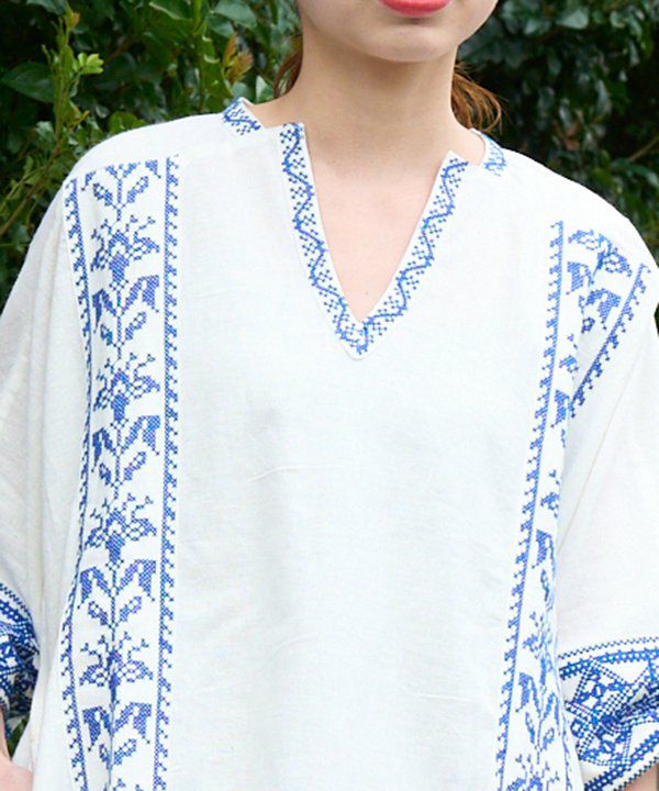 ペタペタ刺繍たっぷりOP | AS KNOW AS オンラインショップ