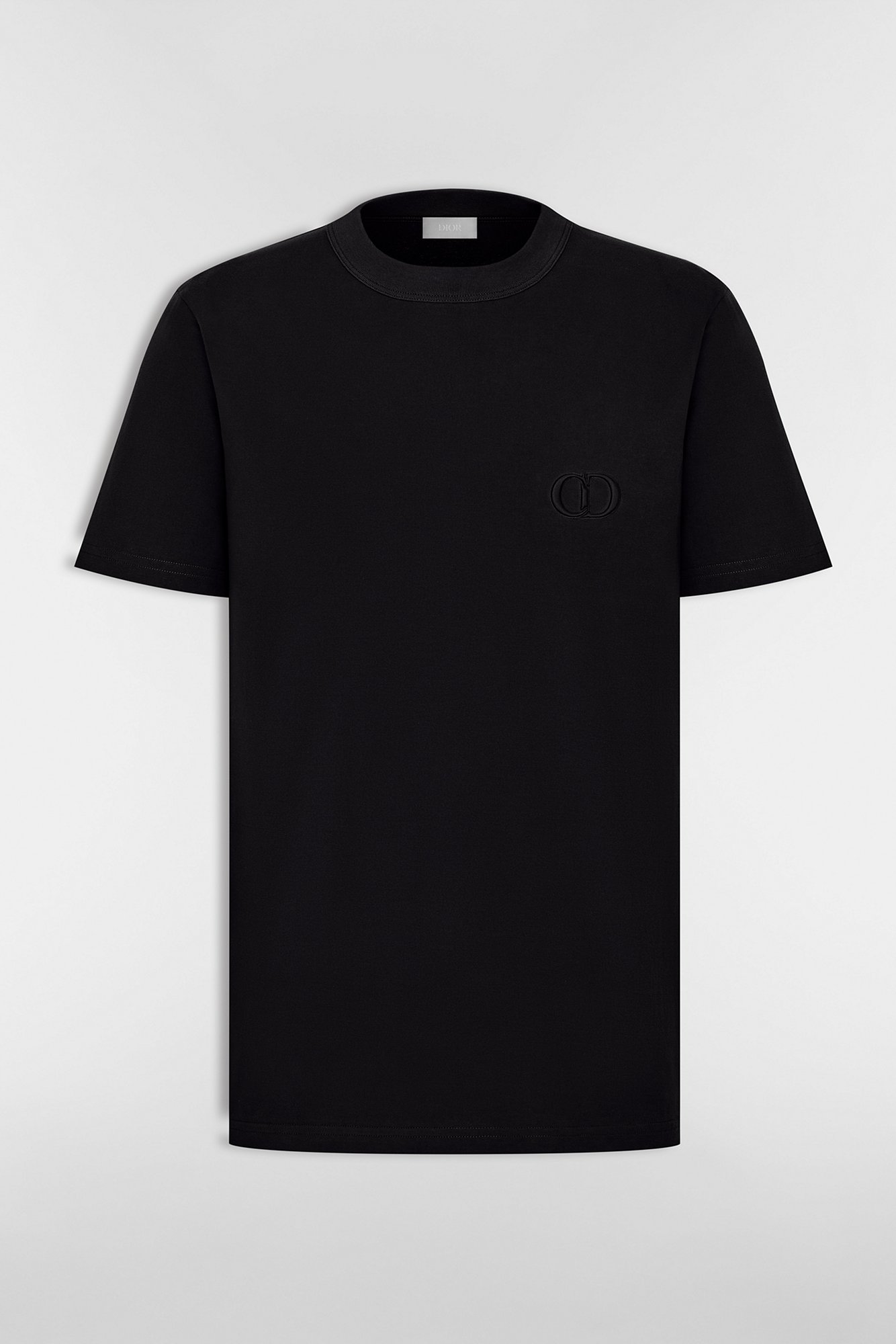 CD Icon T-Shirt, Regular Fit Black Cotton Jersey | DIOR