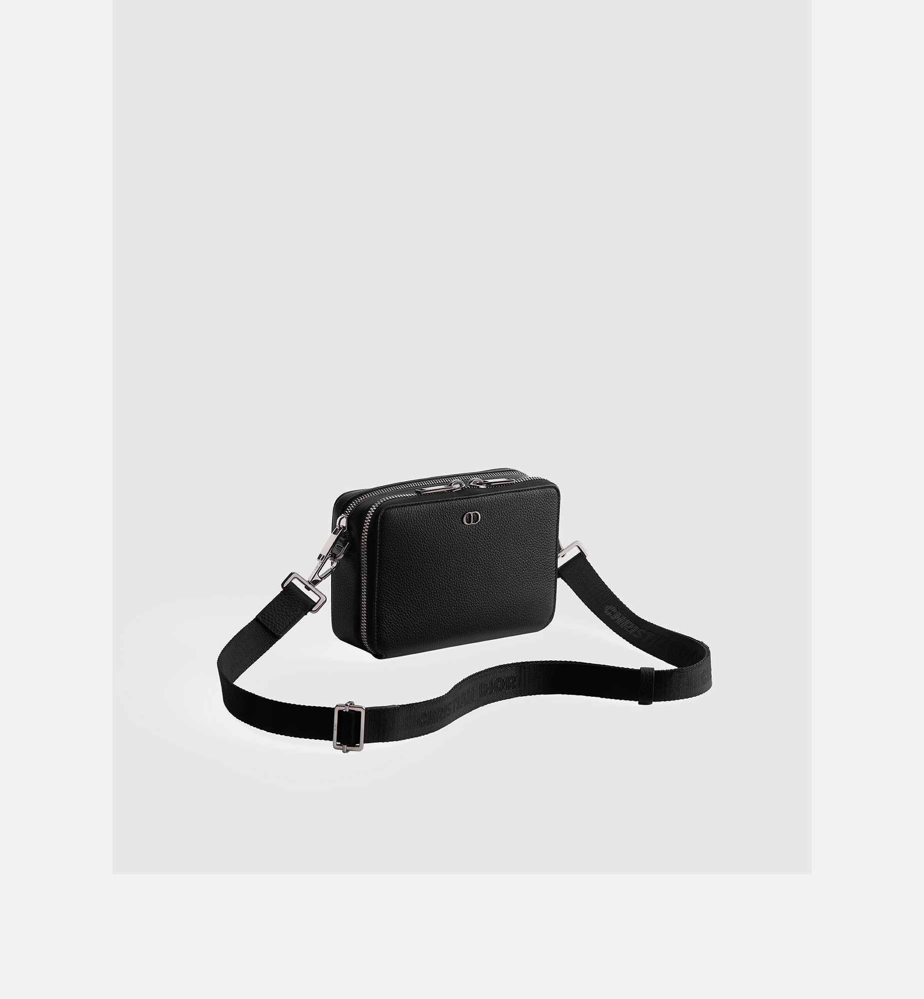 DIOR | CD Icon ストラップ付き ジップポーチ グレインドカーフスキン