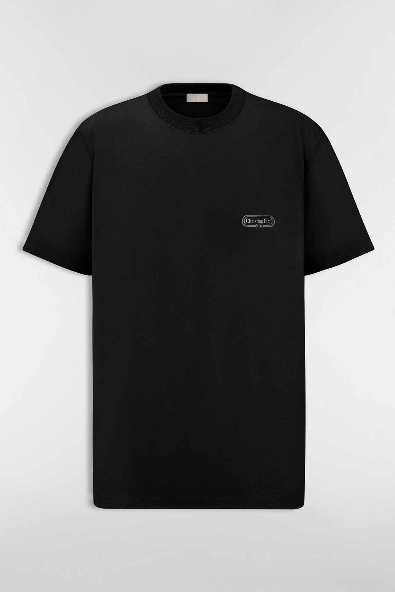 CD Box T-Shirt, Relaxed Fit Black Cotton Jersey | DIOR