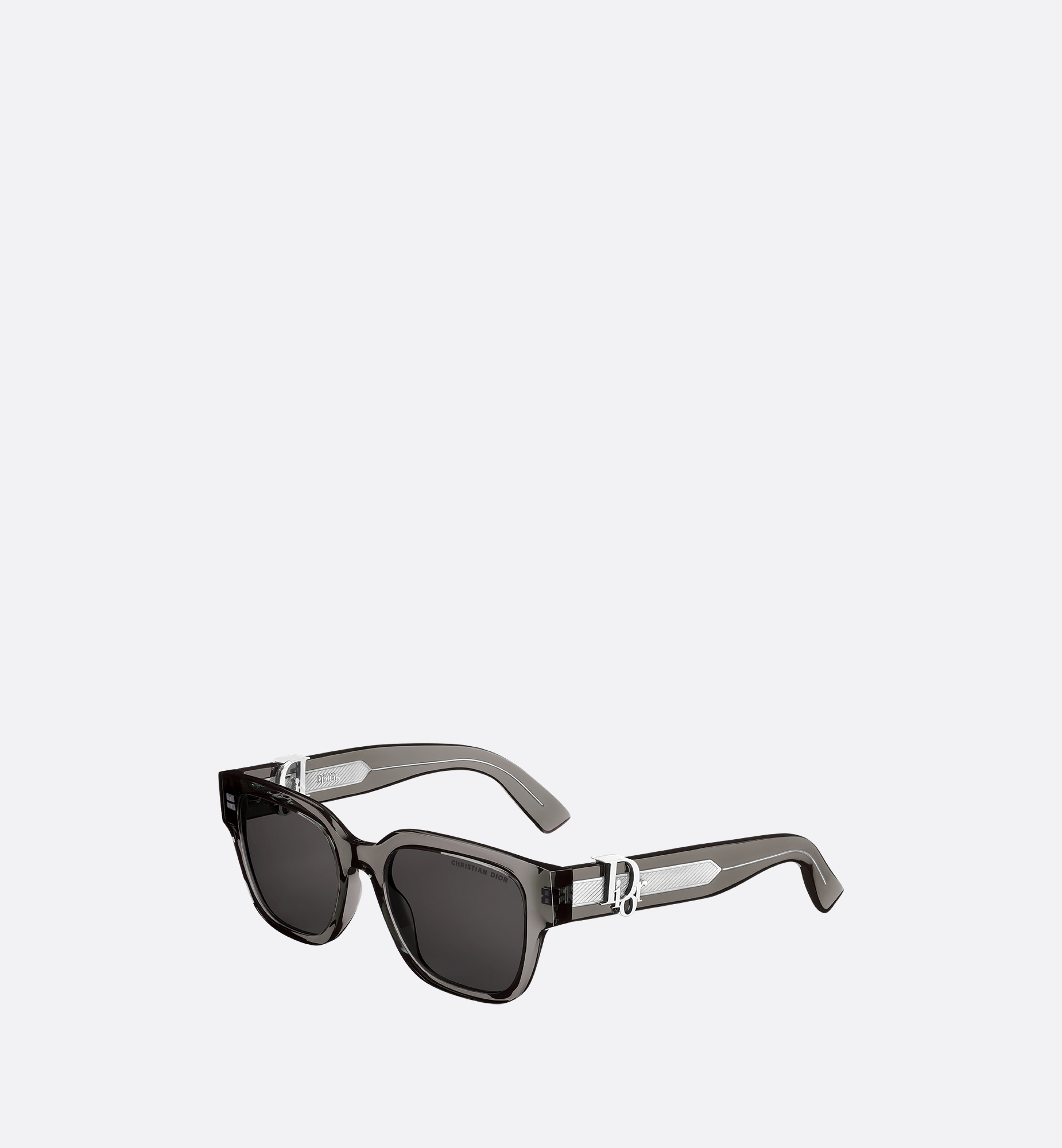 Dior Oblique S1I Transparent Black Square Sunglasses | DIOR