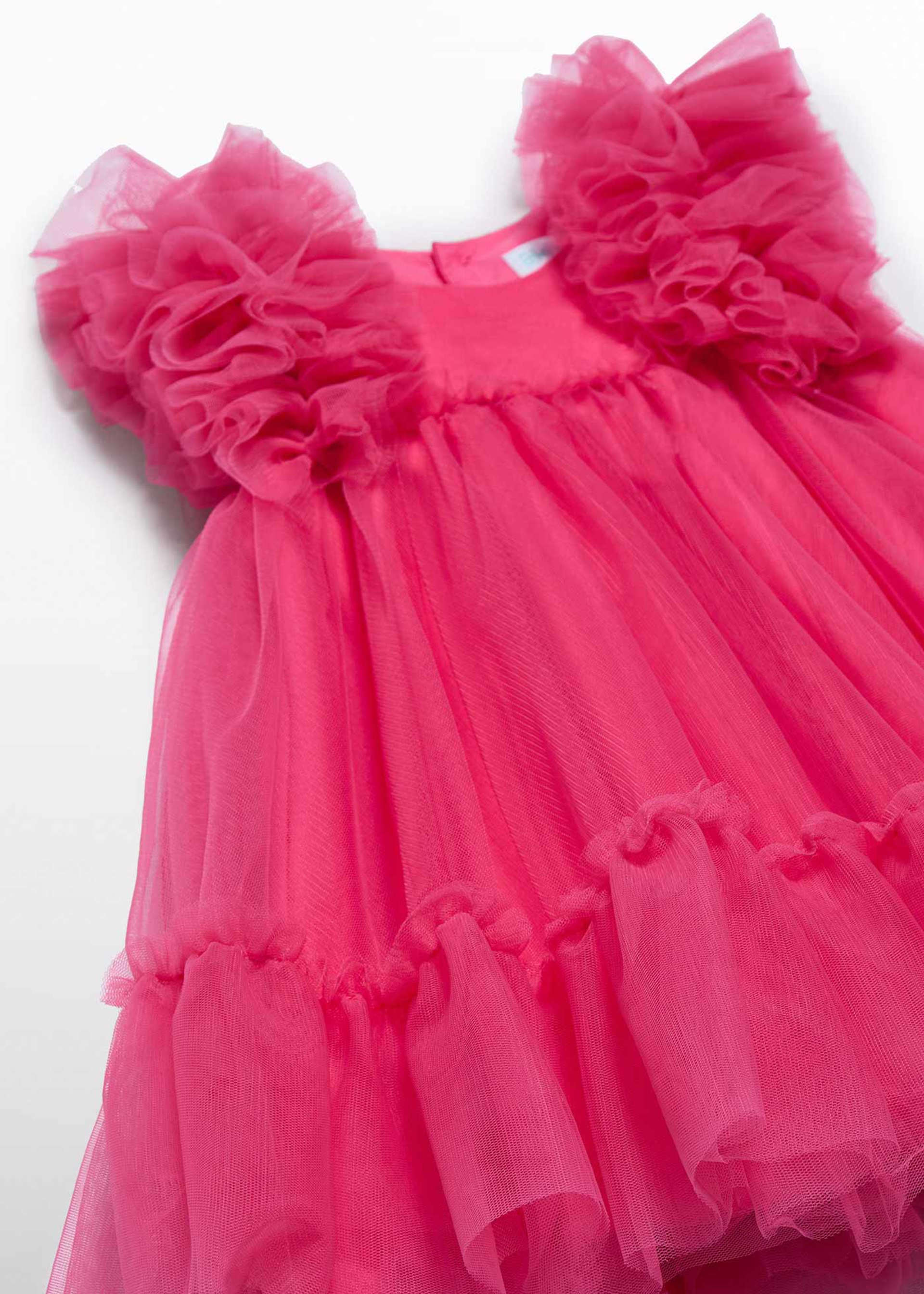 Baby tulle dress with volume Fuchsia | Abel & Lula ®