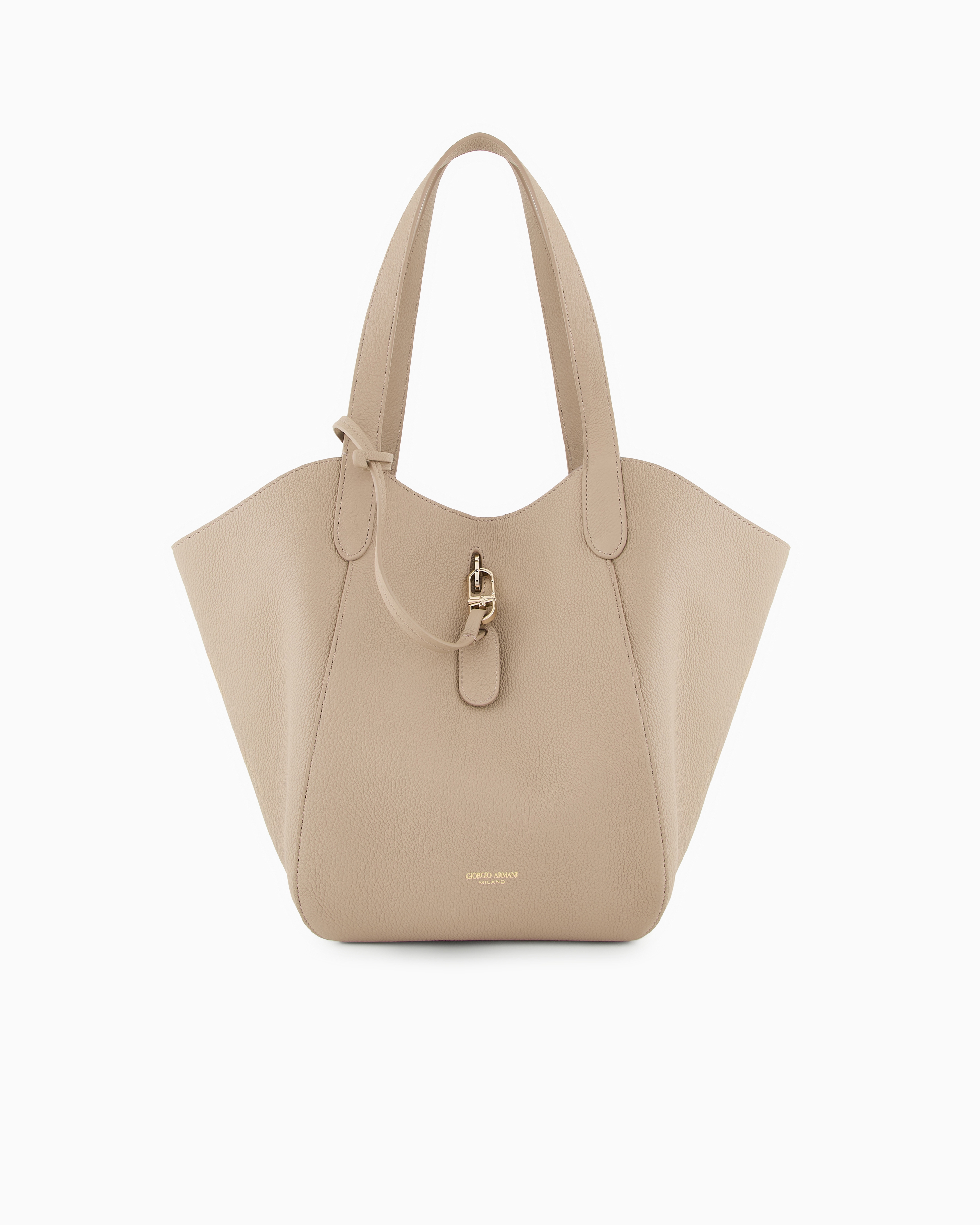 ハンドバッグ ペブルドレザー ミディアム | Giorgio Armani