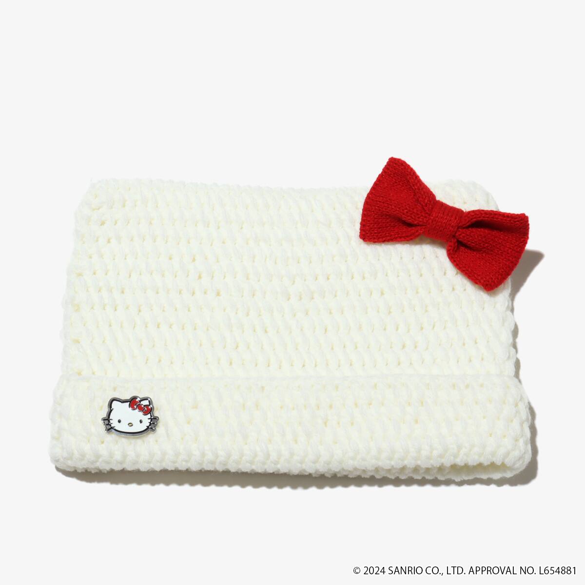 HELLO KITTY x atmos pink Cat Beanie WHITE（ハローキティ × アトモス
