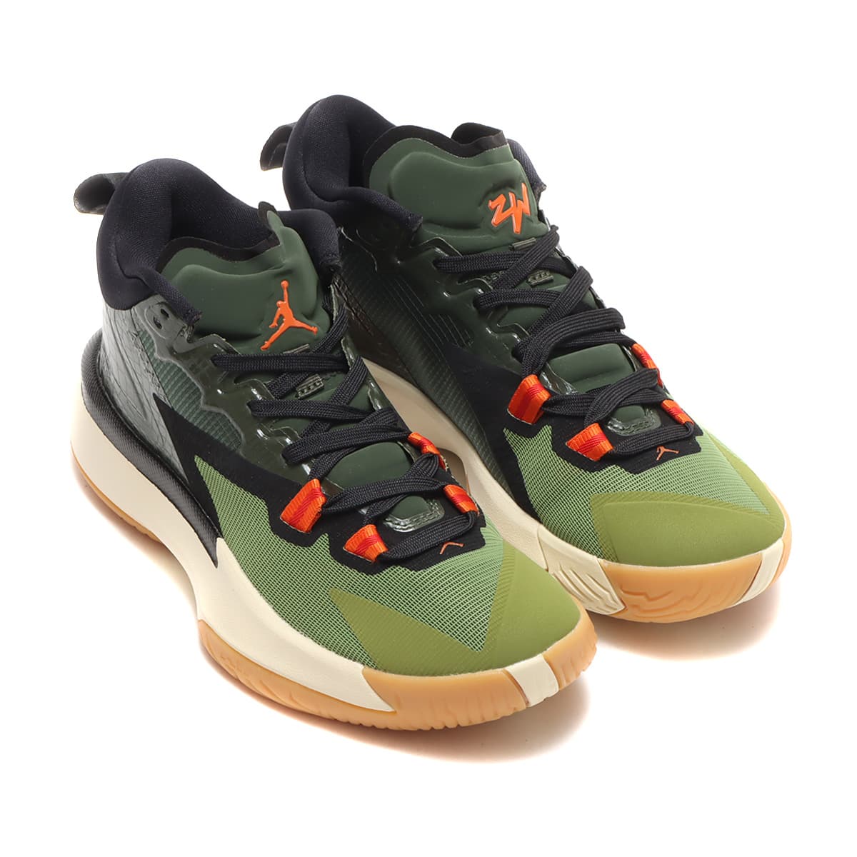 JORDAN BRAND JORDAN ZION 1 (GS) CARBON GREEN/BLACK-ASPARAGUS-BEACH