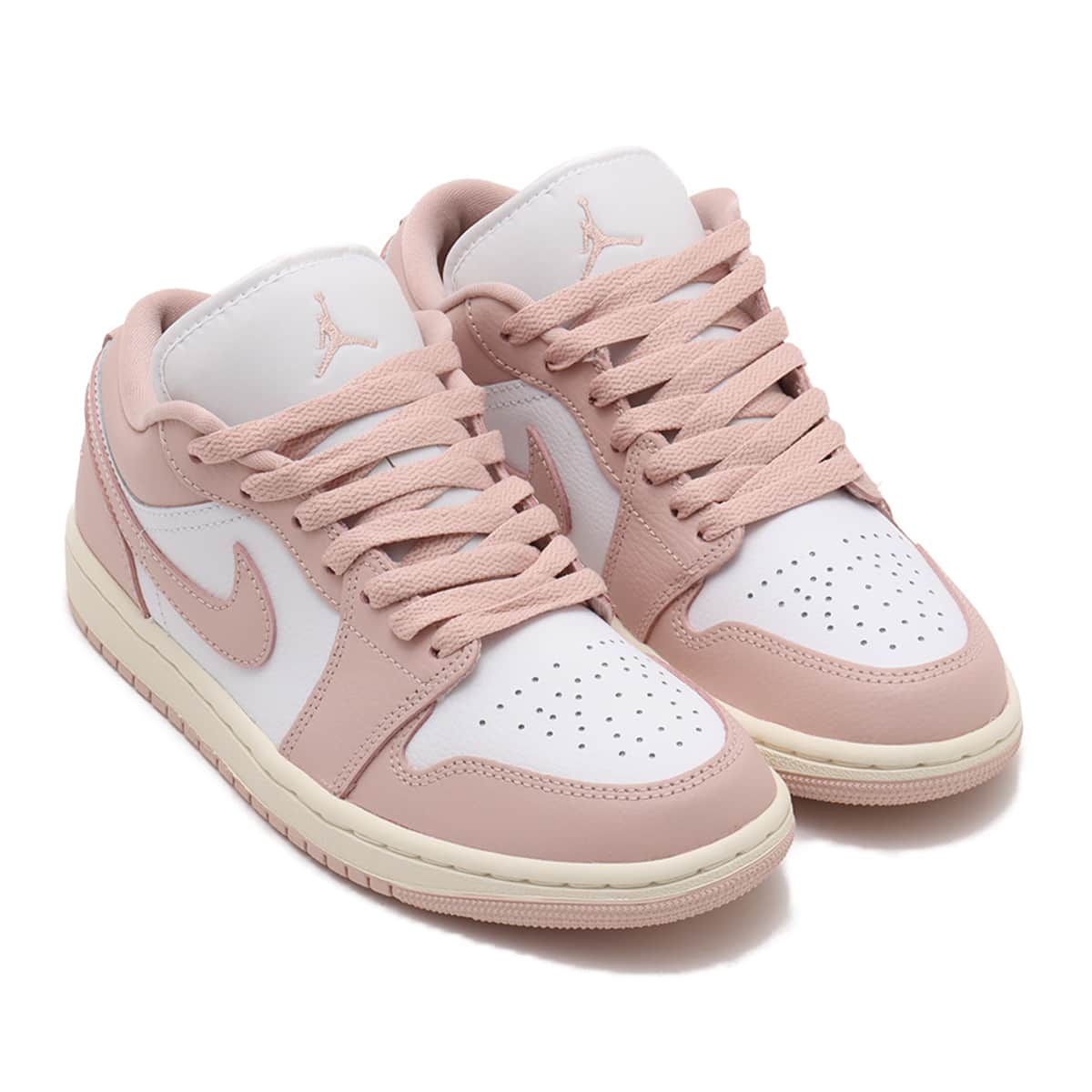 JORDAN BRAND WMNS AIR JORDAN 1 LOW WHITE/PINK OXFORD-SAIL
