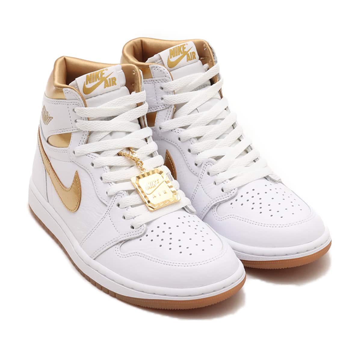 JORDAN BRAND WMNS AIR JORDAN 1 RETRO HI OG WHITE/METALLIC GOLD-GUM