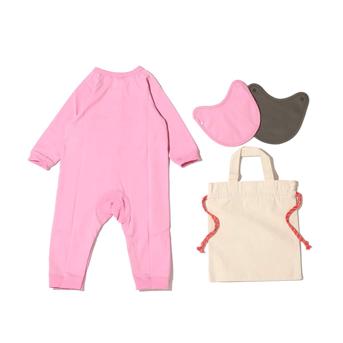 THE NORTH FACE BABY L/S ROMPERS & 2P BIB OCピンク （ザ・ノース