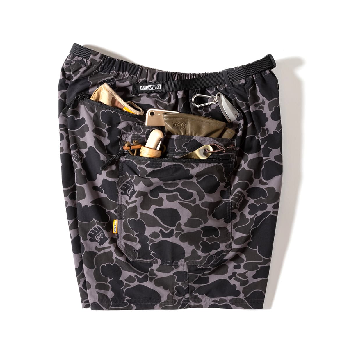 GRIP SWANY × atmos GEAR SHORTS GS BLACK CAMO（グリップスワニー