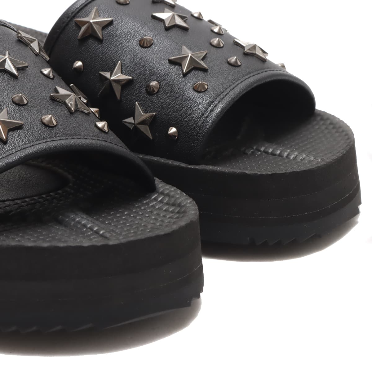 MAISON U AIR SLIDER SANDAL W/ STUDS BLACK 21SU-I（メゾン ユー