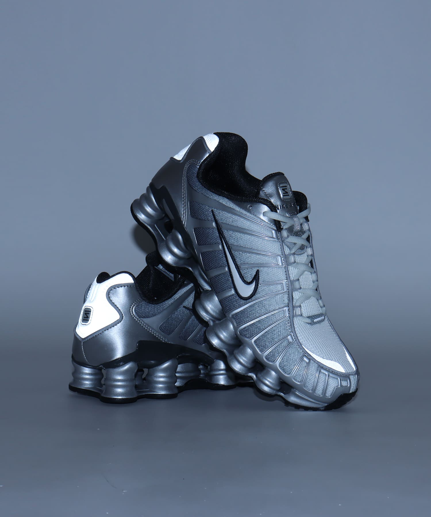 NIKE SHOX TL PRINT METALLIC SILVER/SUMMIT WHITE-WOLF GREY（ナイキ