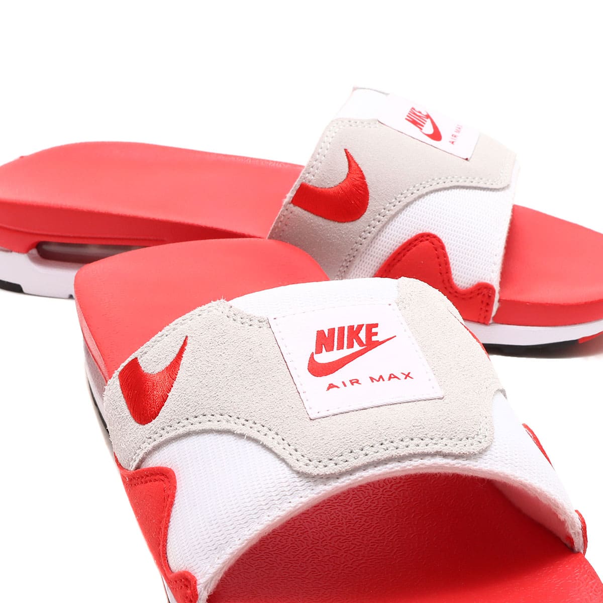 NIKE AIR MAX 1 SLIDE WHITE/UNIVERSITY RED-BLACK 23SU-I（ナイキ