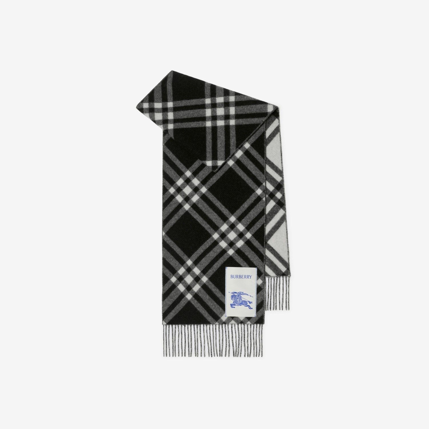 チェック カシミアスカーフ (ブラック) | Burberry®公式サイト