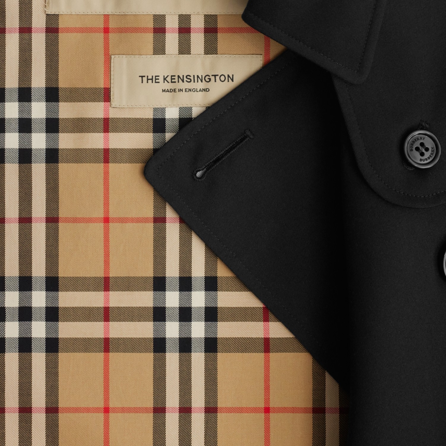 Mid-length Kensington Heritage Trench Coat in Black - Women