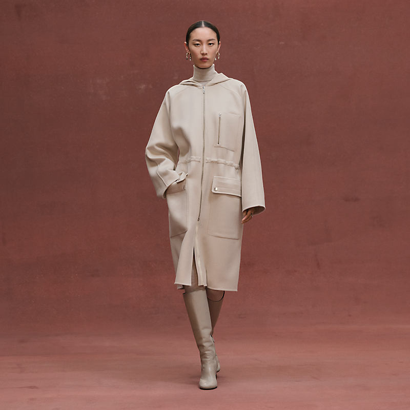 Parka coat - White | Hermès Canada