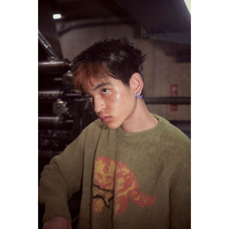 SUNANEKO Mohair Touch Knit (Moss Green) - ZUTOMAYO MART