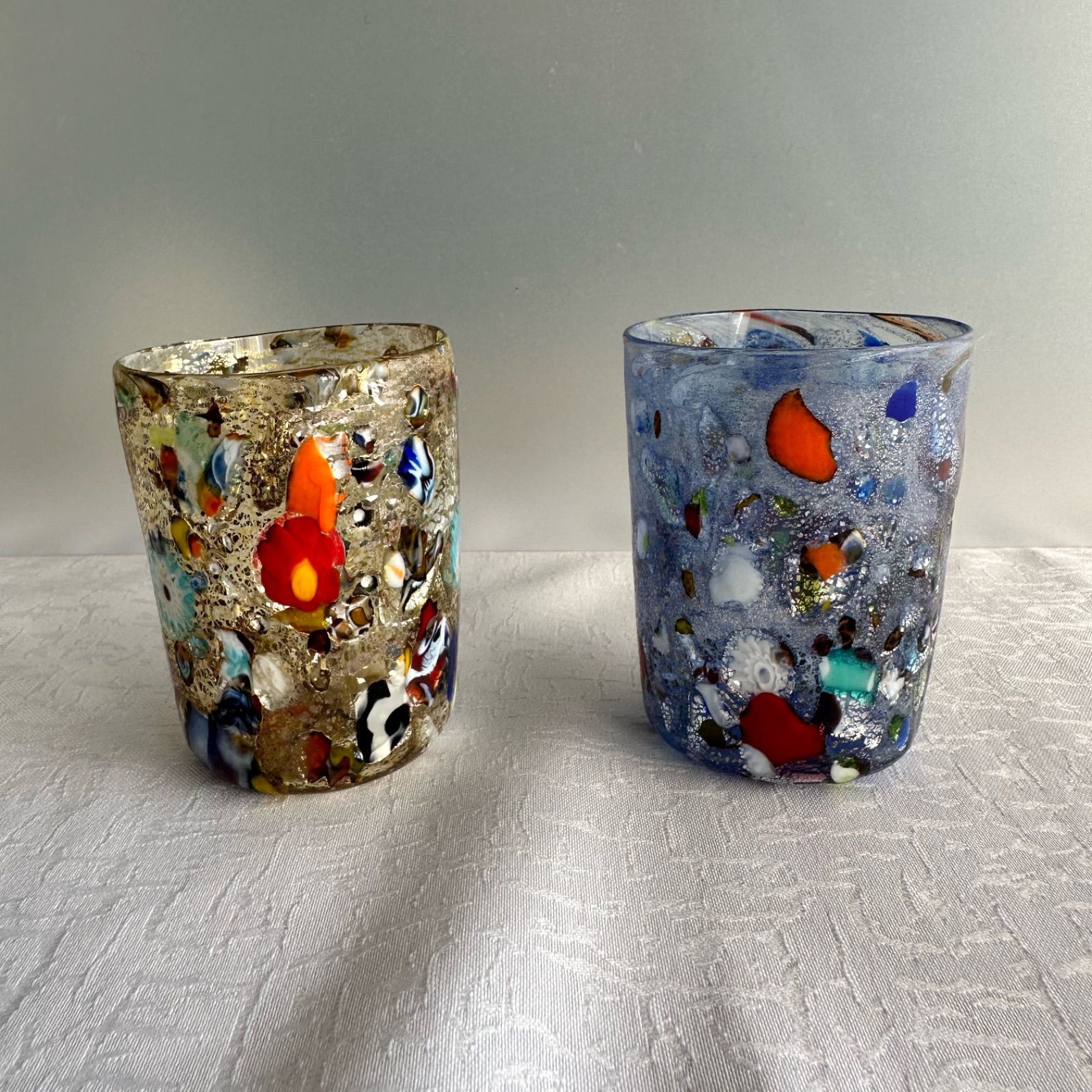 MURANO ITALY ムラノ イタリア◇ゴブレット コップ ペアグラス