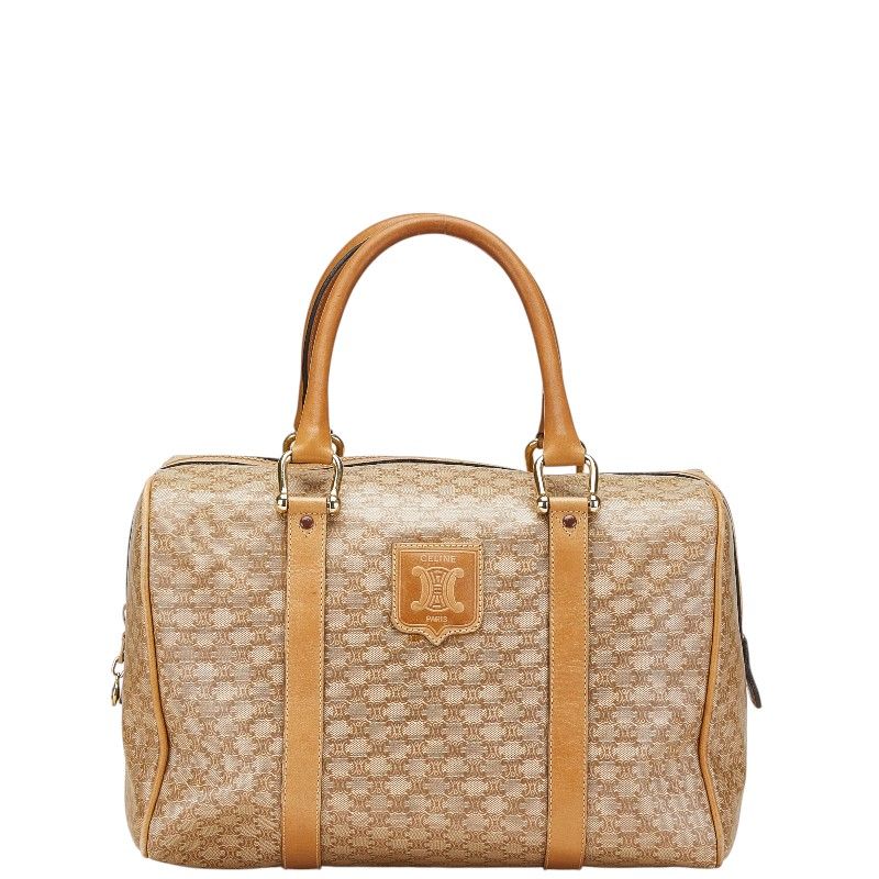 美品 セリーヌ ミニボストンバッグ マカダム トリオンフ CELINE