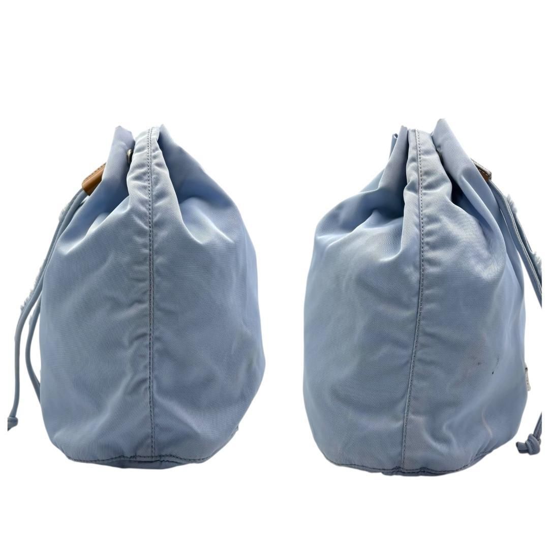 PRADA プラダ ポーチ 巾着 ナイロン ブルー I944 - メルカリ