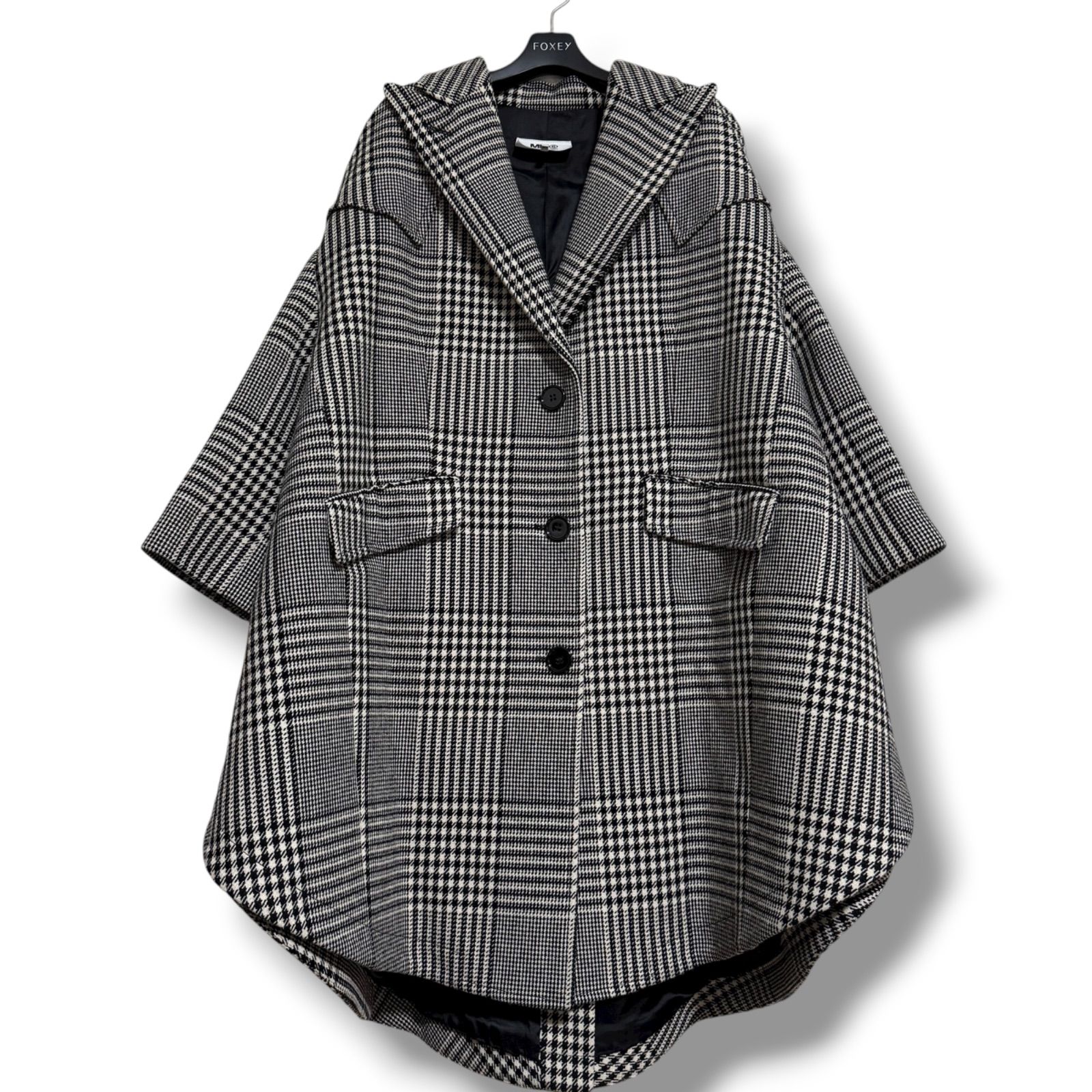 新品同様 MM6 Maison Margiela ウール グレンチェック柄 オーバー